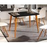 Mesa de Jantar Retangular Murano 120x80 Sala Mdf Pé Palito:preto/legno - 3