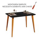 Ver imagem 4 de Mesa de Jantar Retangular Murano 120x80 Sala Mdf Pé Palito:preto/legno