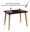 Ver imagem 4 de Mesa de Jantar Retangular Murano 120x80 Sala Mdf Pé Palito:preto/legno