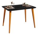Ver imagem 1 de Mesa de Jantar Retangular Murano 120x80 Sala Mdf Pé Palito:preto/legno