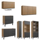 Ver imagem 5 de Cozinha Modulada Completa Plátano Quiditá 10 Peças Marrom Grafite