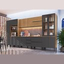 Ver imagem 2 de Cozinha Modulada Completa Plátano Quiditá 10 Peças Marrom Grafite