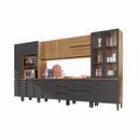 Ver imagem 1 de Cozinha Modulada Completa Plátano Quiditá 10 Peças Marrom Grafite