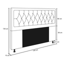 Ver imagem 3 de Cabeceira Turquesa Para Cama Box Casal 140 cm Linho Cinza - D’Rossi