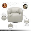 Ver imagem 3 de Kit 2 Poltronas Decorativas Verona Sala de Estar Base Giratória em Aço Couro Off White G88 - Gran Be