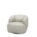 Ver imagem 5 de Kit 2 Poltronas Decorativas Verona Sala de Estar Base Giratória em Aço Couro Off White G88 - Gran Be