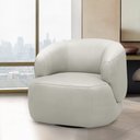 Ver imagem 2 de Kit 2 Poltronas Decorativas Verona Sala de Estar Base Giratória em Aço Couro Off White G88 - Gran Be
