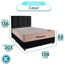 Ver imagem 2 de Cama Box + Colchão Casal Ortobom Molas Ensacadas Airtech + Cabeceira Estofada
