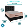Cama Box + Colchão Casal Ortobom Molas Ensacadas Airtech + Cabeceira Estofada - 3