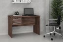 Ver imagem 3 de Escrivaninha Mesa para Computador Byte 2 Gavetas com Chave Valdemoveis Castanho