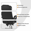 Ver imagem 7 de Cadeira de Escritorio Ergonomica Presidente Apoio para Pés Preto