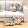 Kit Almofadas Decorativas para Sala Coloridas Floral 6 Unidades 45cm x 45cm - 2