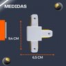 Conector Emenda Tipo T Branco para Trilho Eletrificado - 6