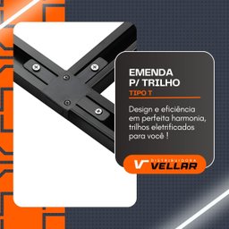 Conector Emenda Tipo T Branco para Trilho Eletrificado - 2