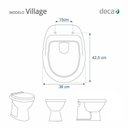 Ver imagem 5 de Assento Sanitário Village Bege Castor para Vaso Deca