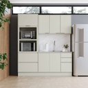 Ver imagem 1 de Cozinha Compacta Fineze 7 Portas 4 Gavetas 100% MDF Areia Hp - Henn