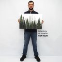 Ver imagem 2 de Quadro Decorativo em Canvas Árvores - Moldura Branca - 60 x 40cm