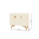 Ver imagem 5 de Aparador Buffet Retrô 3 Portas Classic Off White - Móvebrinque