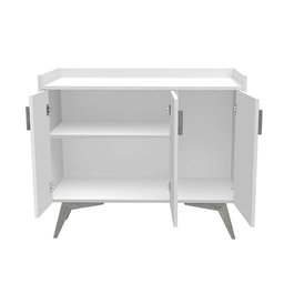 Aparador Buffet Retrô 3 Portas Classic Off White - Móvebrinque - 3