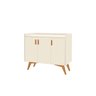 Aparador Buffet Retrô 3 Portas Classic Off White - Móvebrinque - 2