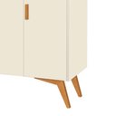 Ver imagem 4 de Aparador Buffet Retrô 3 Portas Classic Off White - Móvebrinque