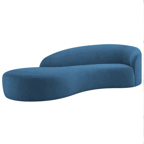 Divã Recamier Orgânico França 160cm Lado Esquerdo Linho