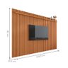Conjunto Painel Ripado e Rack Pompéia Nature Off White - 2