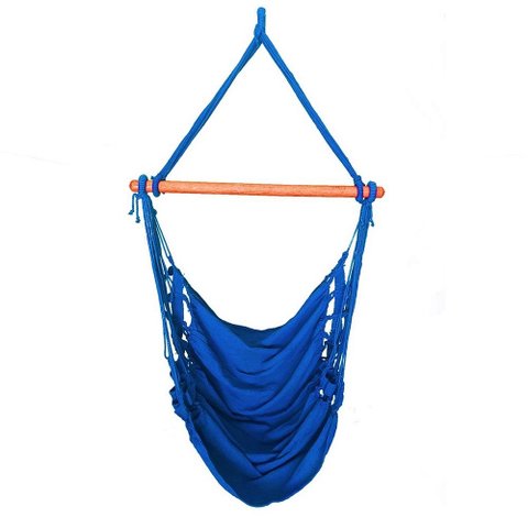Cadeira Rede Balanço de Teto Suspensa Várias Cores:Azul Royal