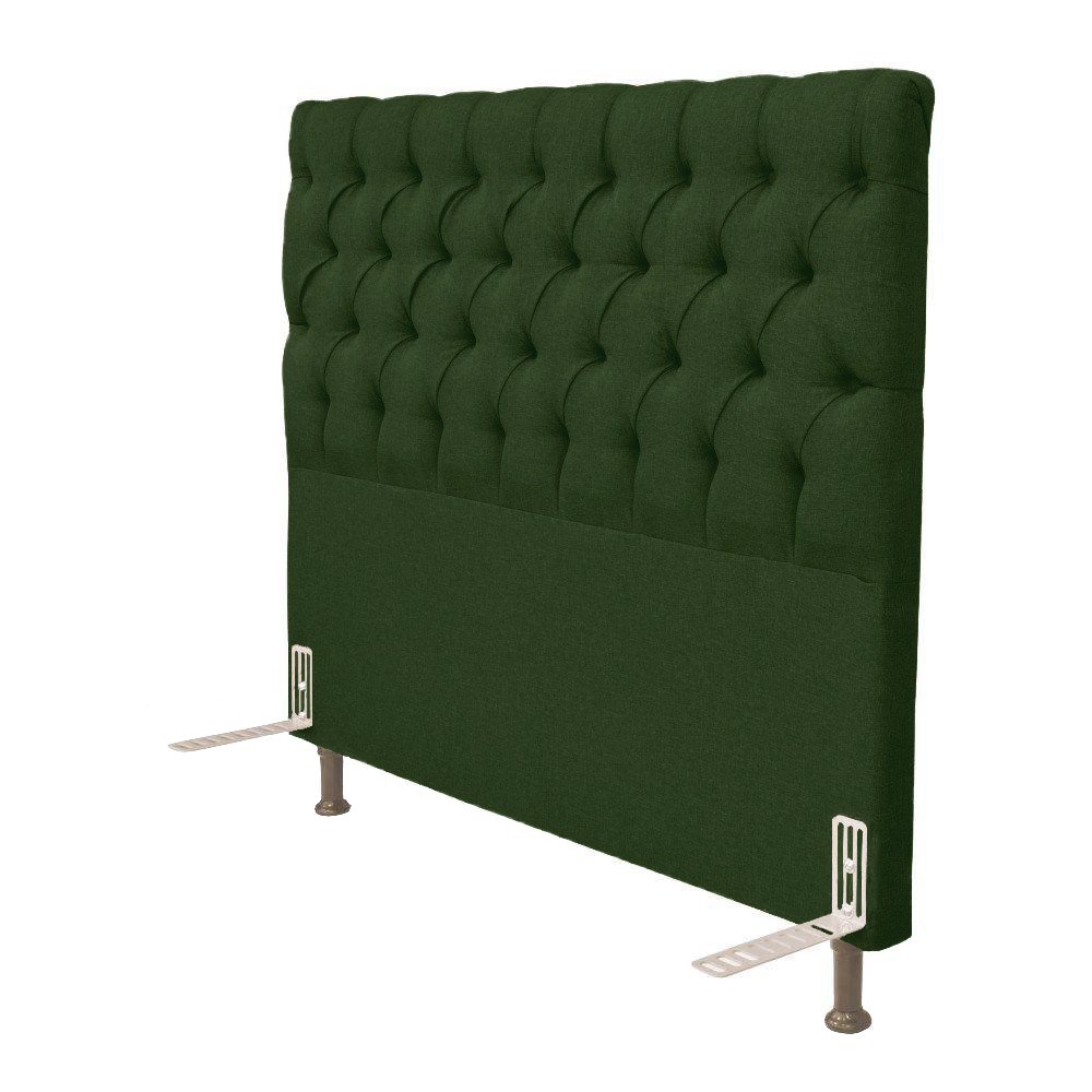 Cabeceira Para Cama Box De Casal 1,4 M Lisboa:Suede Verde Musgo - 2