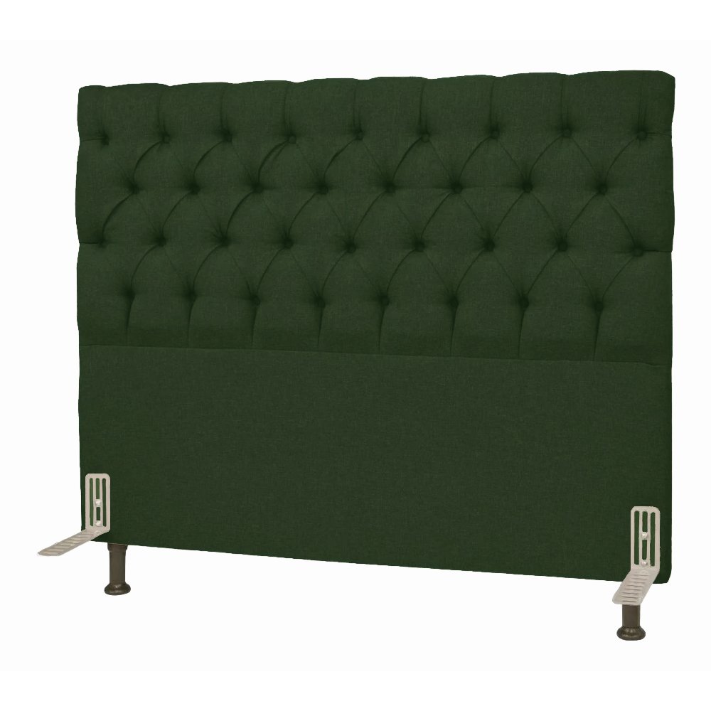 Cabeceira Para Cama Box De Casal 1,4 M Lisboa:Suede Verde Musgo