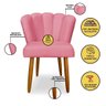 Cadeira para Mesa de Jantar Veludo Reforçada - Balaqui Decor Cor:rosa - 2