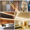 Ver imagem 2 de Fita LED 4000K COB 12v IP20 5 Metros 18w Iluminaçao Profissional Gesso Teto Rebaixado Sanca Espelho