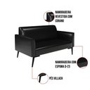Ver imagem 6 de Sofá Namoradeira com 2 Poltronas Pés Villach Marisa Corano Preto D03 - D?rossi