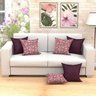 Almofadas Decorativas Para Sala Triângulo Vinho Composê 45cm x 45cm 6 Unidades Com Refil - 1