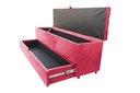 Ver imagem 1 de Recamier Puff Baú Sapateira com Gaveta 1,38cm para Cama Box Padrão - Rosa Pink