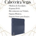 Ver imagem 3 de Cabeceira Solteiro 88 cm Vegas Veludo Azul Soon