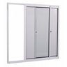 Janela de Correr Alumínio 2 Folhas Vidro Canelado Integral Tecno 100x120x5,5cm - 1