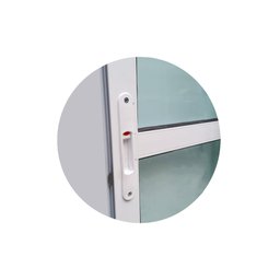 Porta Balcão 2 Folhas Vidro 210x140 Branco Linha 25 - 3