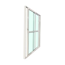 Porta Balcão 2 Folhas Vidro 210x140 Branco Linha 25 - 2