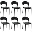Ver imagem 7 de Kit 6 Cadeiras Sissi Encosto Fechado Preta Tramontina 92046/409