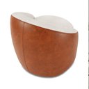Ver imagem 7 de Poltrona Sala Orgânica Kit 2 Lua Giratória Sintético Pu Nozes/bouclê D03 - D'Rossi Cor Cinza
