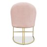 Kit 02 Cadeiras Poltrona de Jantar Bela Suede Rosa Bebê Base Metálica Industrial Dourado - Pallazio - 6