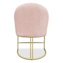 Ver imagem 6 de Kit 02 Cadeiras Poltrona de Jantar Bela Suede Rosa Bebê Base Metálica Industrial Dourado - Pallazio