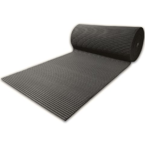 Tapete Passadeira Emborrachada Pvc Antiderrapante 0,65x4,00m Grafite