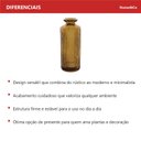 Ver imagem 3 de Vaso Garrafa Decorativo de Vidro Marrom 13x5x5cm Enfeite Sala Mesa Estante