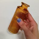 Ver mais imagens de Vaso Garrafa Decorativo de Vidro Marrom 13x5x5cm Enfeite Sala Mesa Estante