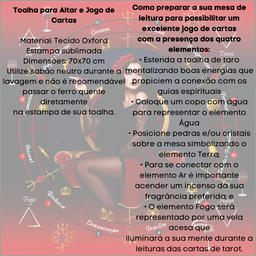 A Legítima Toalha Tecido Jogo Cartas Maria Padilha 70x70cm - 3