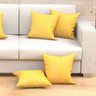 Capa de Almofada Amarela 45cm x 45cm Kit com 6 Unidades - 2