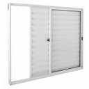 Ver imagem 1 de Janela de Alumínio Veneziana 100x120cm 3 Folhas com Vidro Liso Integral Tecno Astra 