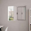 Ver imagem 2 de Janela de Alumínio Veneziana 100x120cm 3 Folhas com Vidro Liso Integral Tecno Astra 